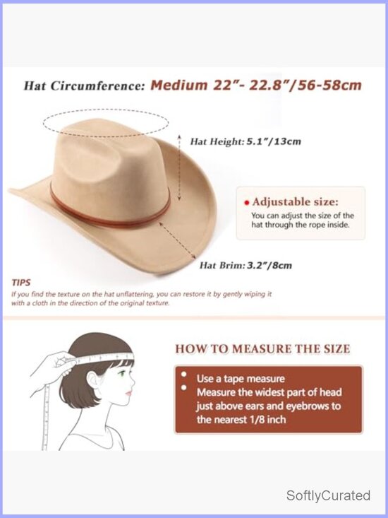 Wide Brim Western Cowboy Cowgirl Hat with Belt Buckle Rolled Brims main image 3